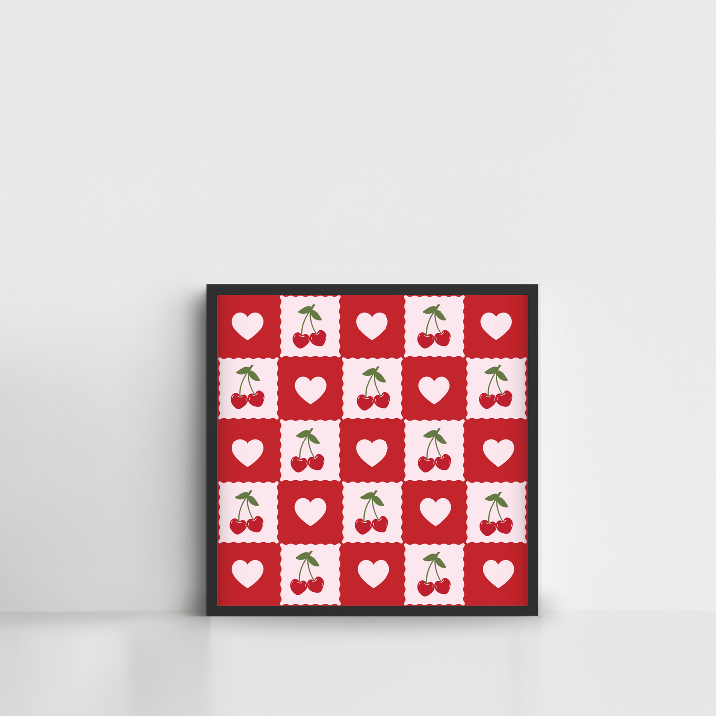 Cherry Heart Framed Poster Wall Art
