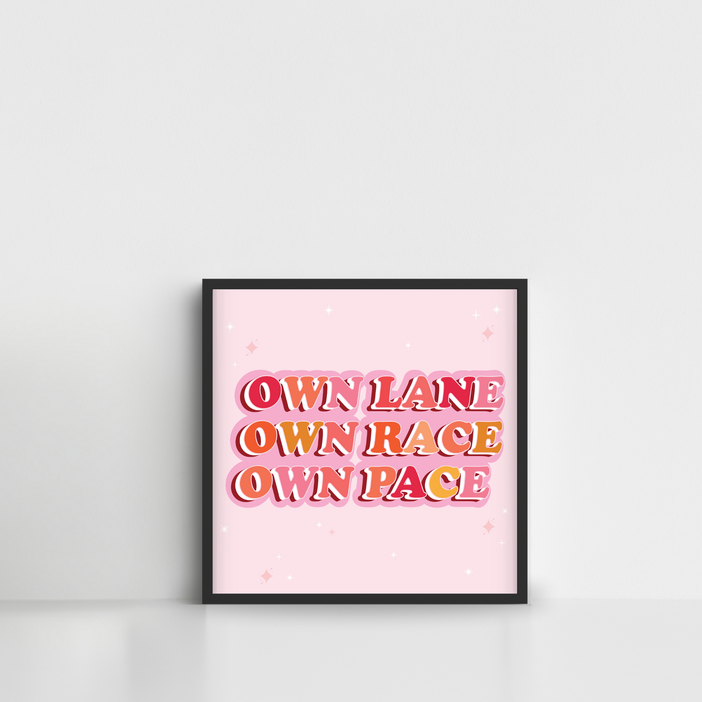 Own Lane Own Race Own Pace Framed Poster