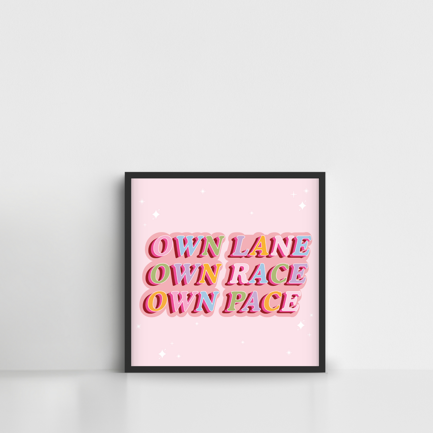 Own Lane Own Race Own Pace Framed Poster