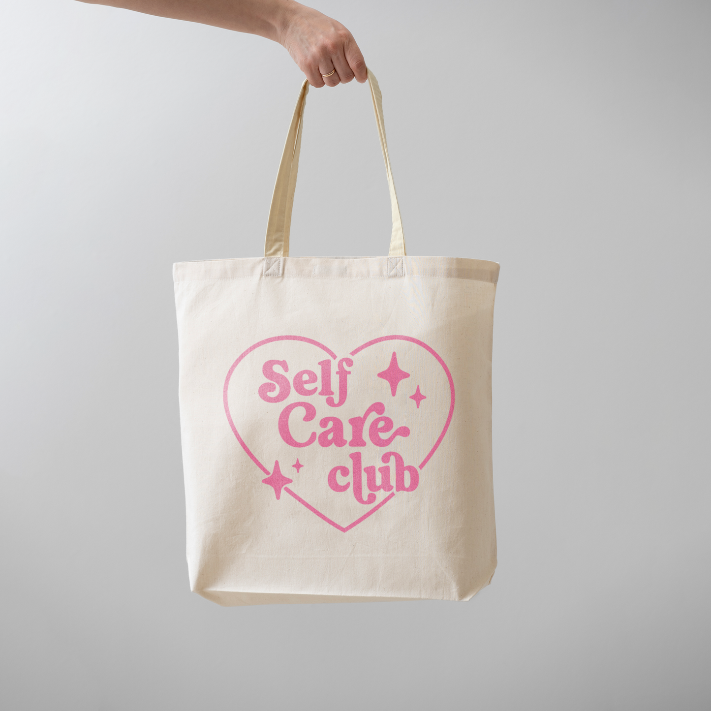 Self Care Club Pink Design Tote bag