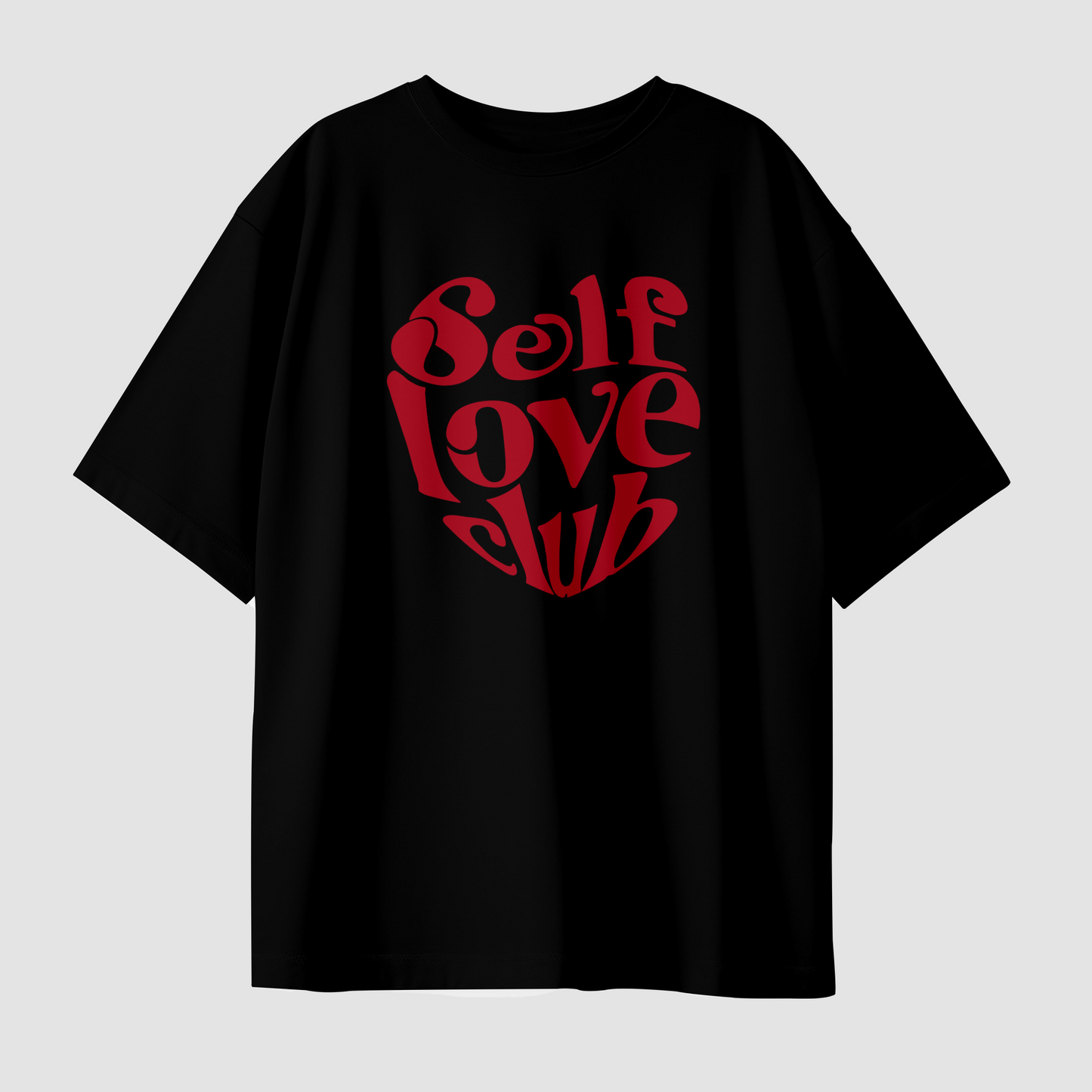 Self Love Club Red Oversized T-Shirt