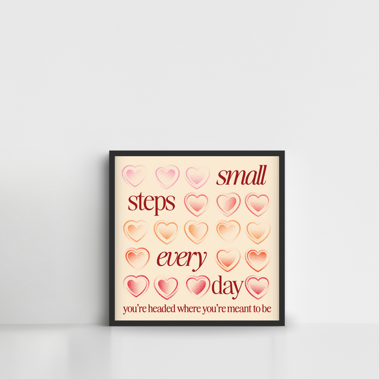 Small Steps Everyday Framed Poster Wall Art