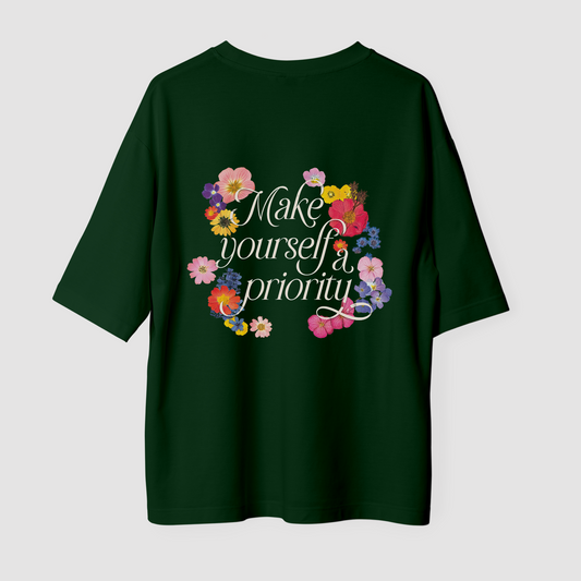 Breathe Bloom Be Unisex Oversized T-Shirt