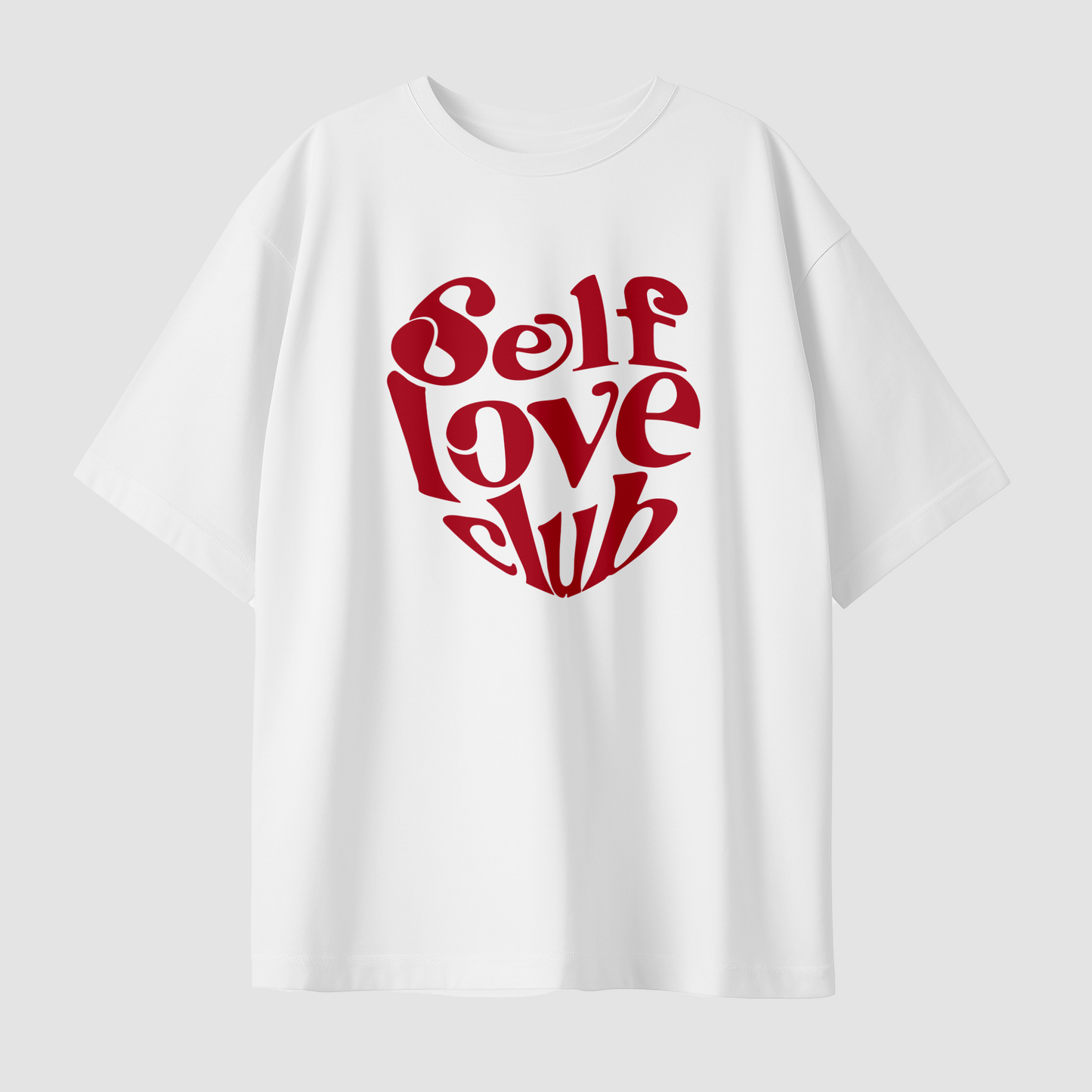 Self Love Club Red Oversized T-Shirt